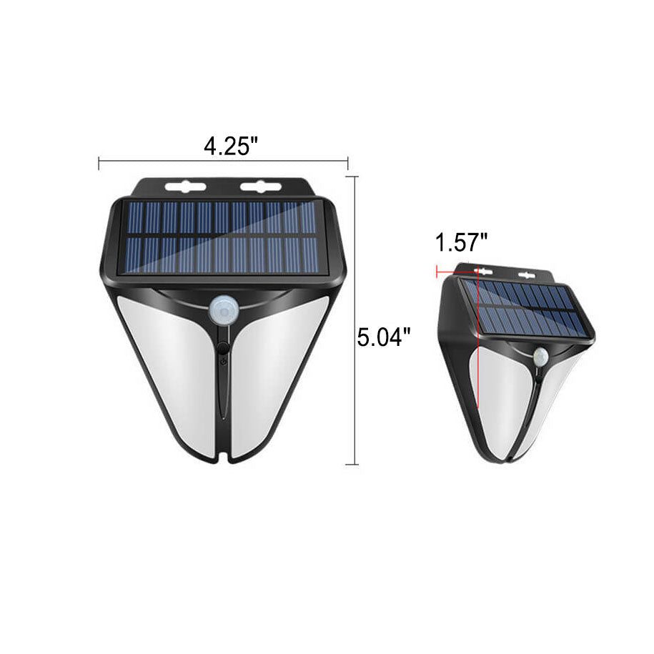 Brehn | Solar Intelligente Dreieck Außen wasserdichte Körper Sensor Patio LED Wandleuchte