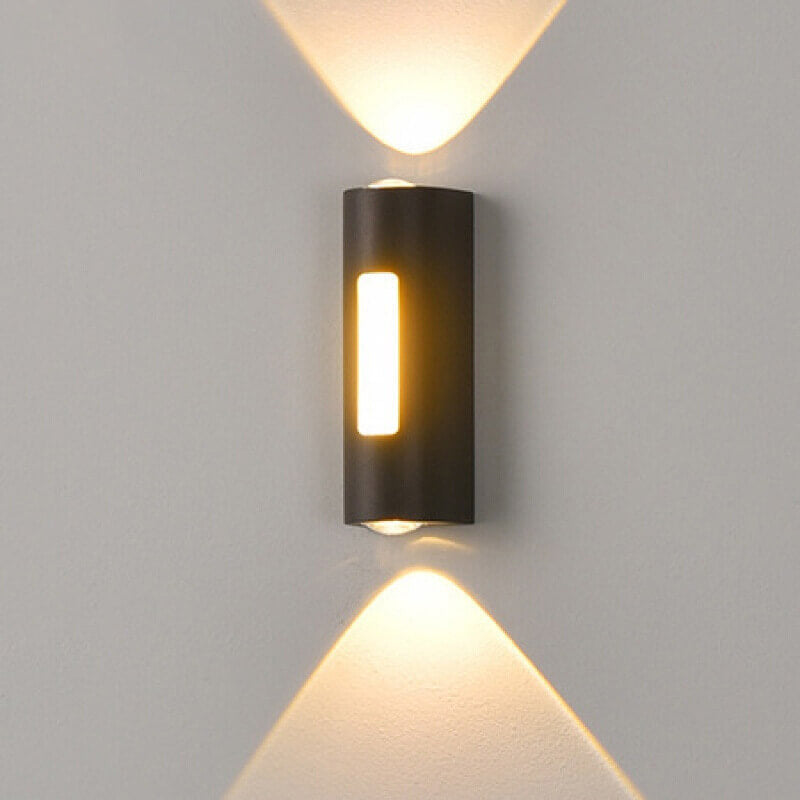 Moderner minimalistischer zylindrischer Design-LED-Außen-Wandleuchte Deko-Lampe | Brehn