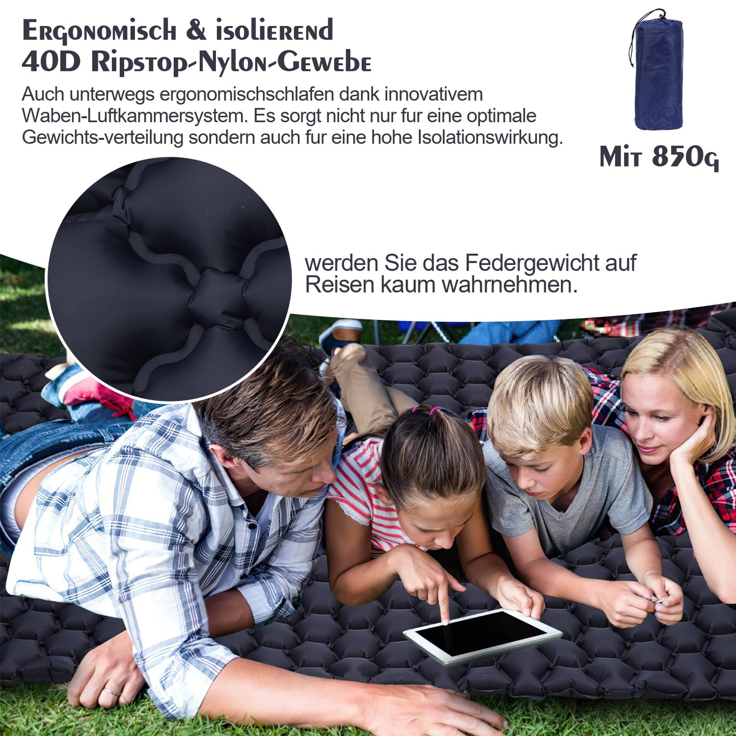 Schlafmatte Campingmatte Fusspumpe | Brehn