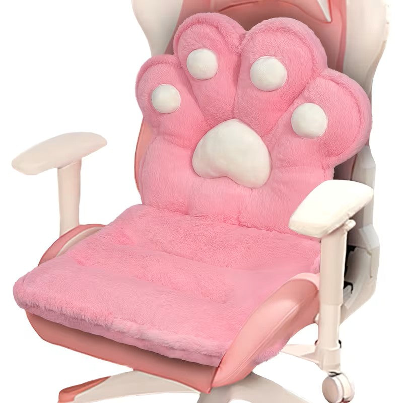 L-förmiges Katzenpfotenkissen – kuschelig und weich | Flauschiges Sitzkissen für Gaming-Stühle und Sofas