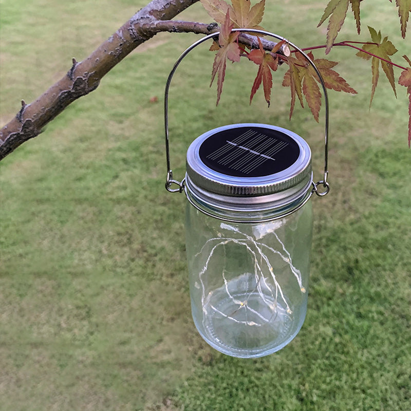 Moderne Art Deco Wasserdichte Solar Glas Edelstahl Kupferdraht Stern LED Lichterkette Außenbeleuchtung Für Garten | Brehn
