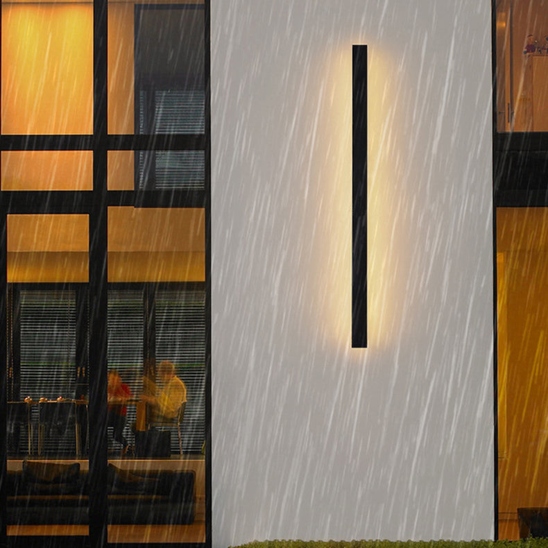 Modern Minimalist Lange Rechteckige Aluminium Acryl LED Wandleuchte Lampe Für Garten | Brehn