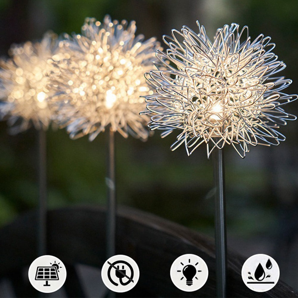 Solar LED Gartenlampe ( 2 Stück) Löwenzahn-Design mit Spieß | Brehn