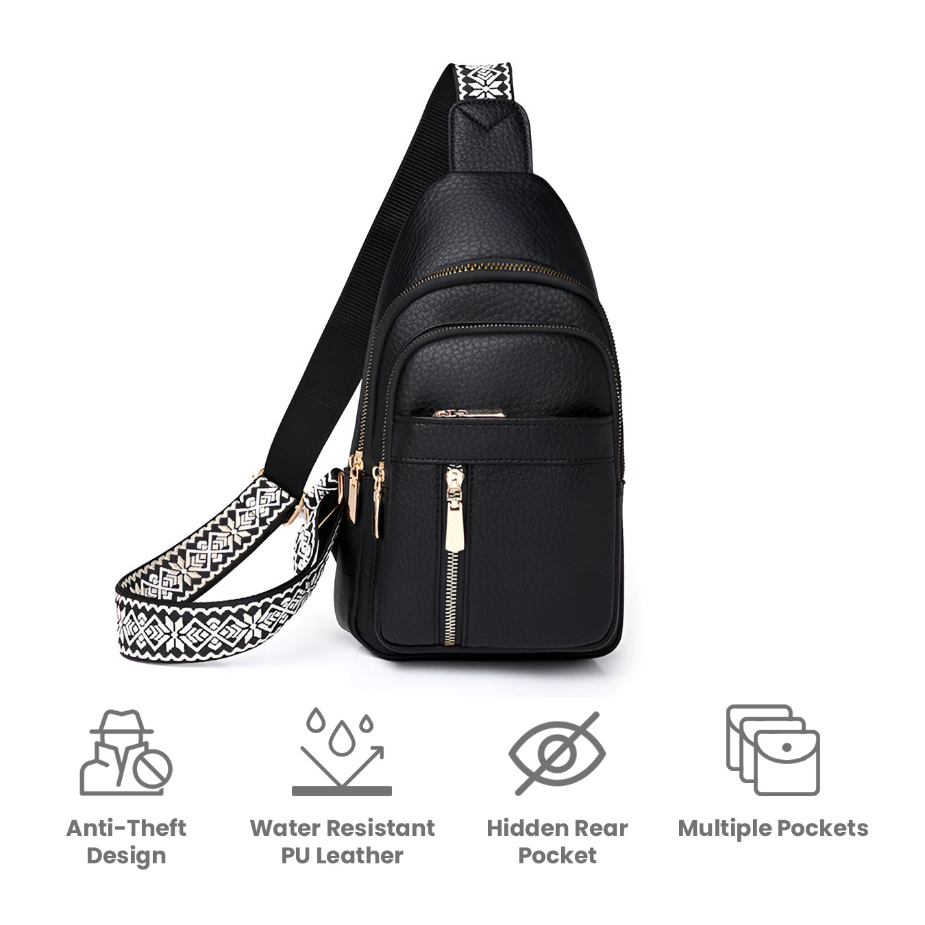 Brehn | LuxuraGuard Chic Schultertasche | Stilvolles Design gegen Diebstahl für sicheren Alltagseinsatz