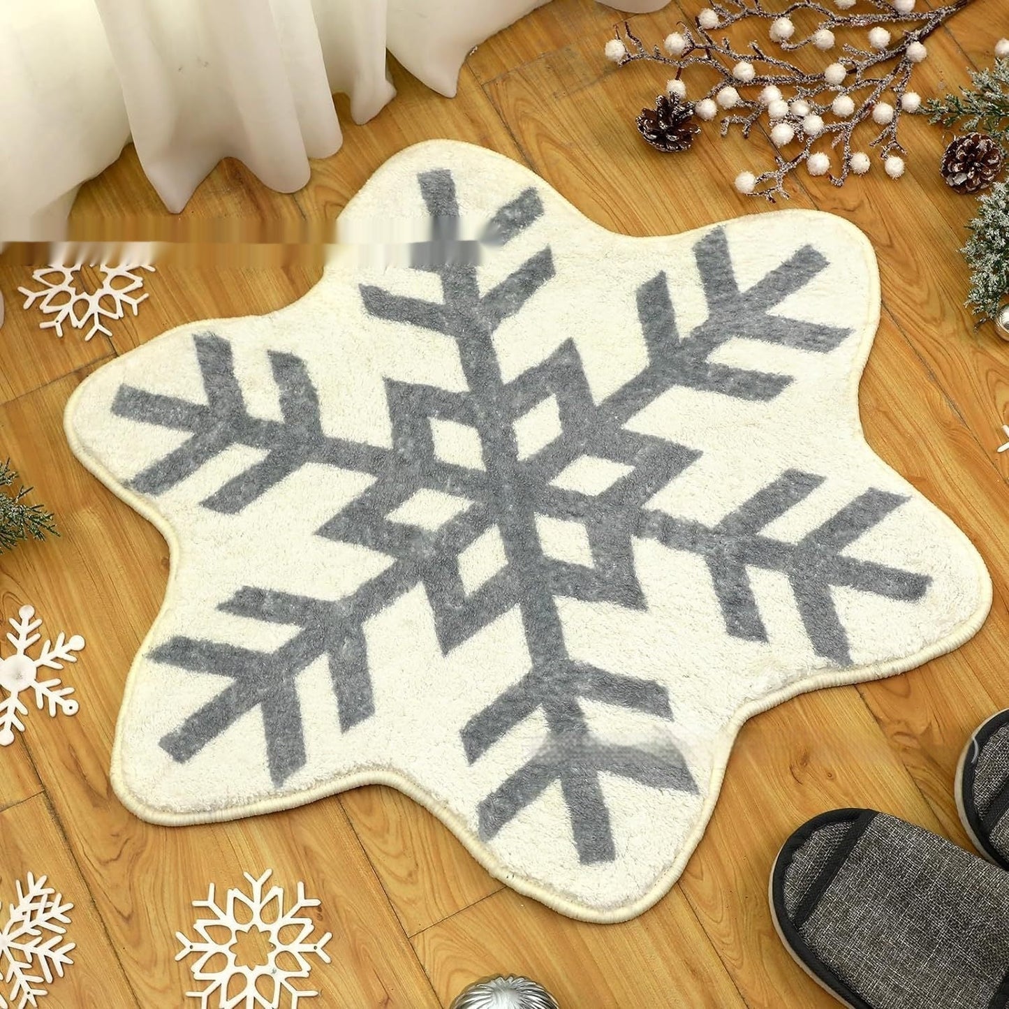 Brehn | Weihnachts-Kaschmir-ähnlicher Teppich Pflegeleicht