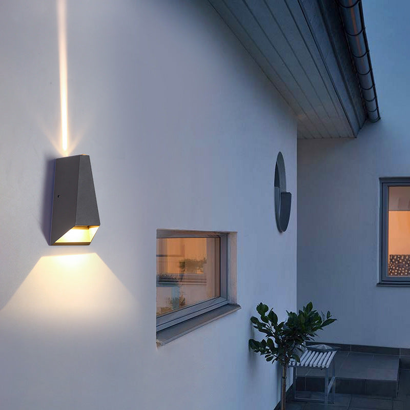 Outdoor Moderne Säulen-Geometrie LED Wasserfeste Wandleuchte Lampe | Brehn