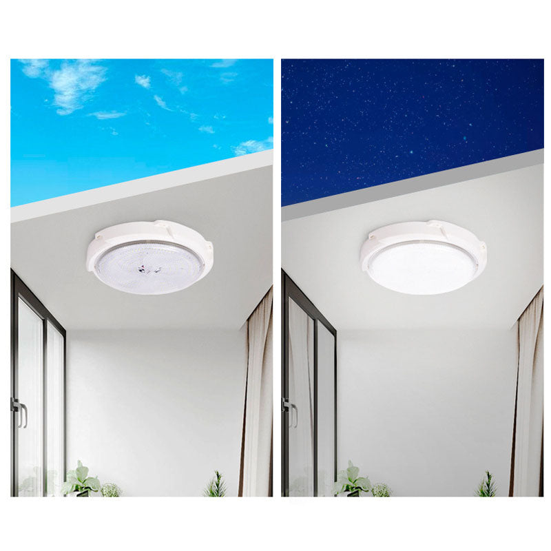 Moderne Runde Solar LED Fernbedienung Außen Innen Deckenleuchte | Brehn