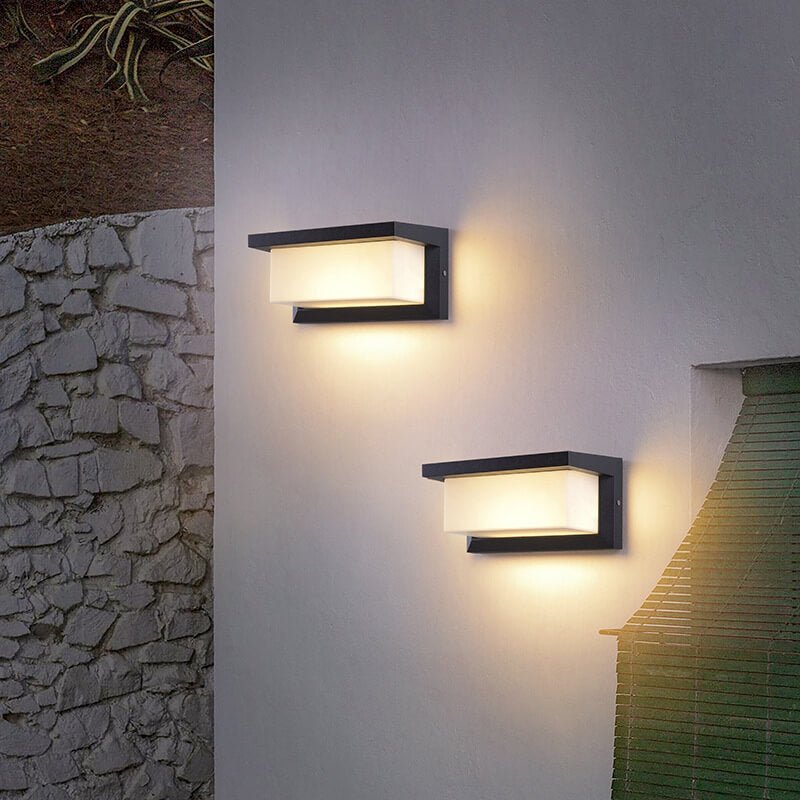Rechteckige Solar-PC-LED-Außenwandleuchte für die Terrasse