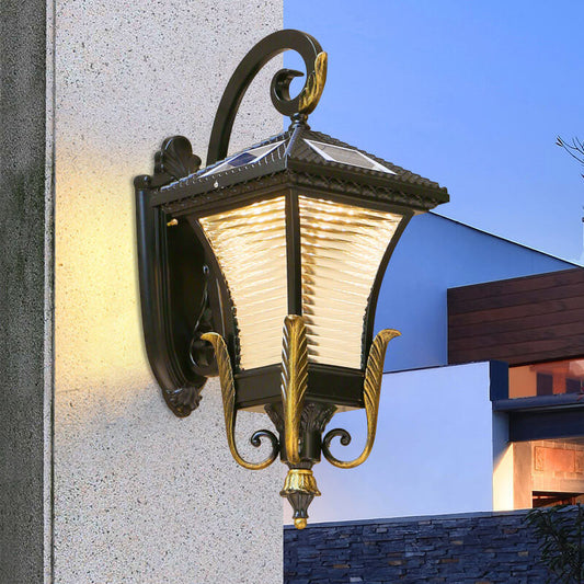 Europäischer Stil Retro Aluminium Wasserdicht Außen 1-Licht Wandlampe | Brehn