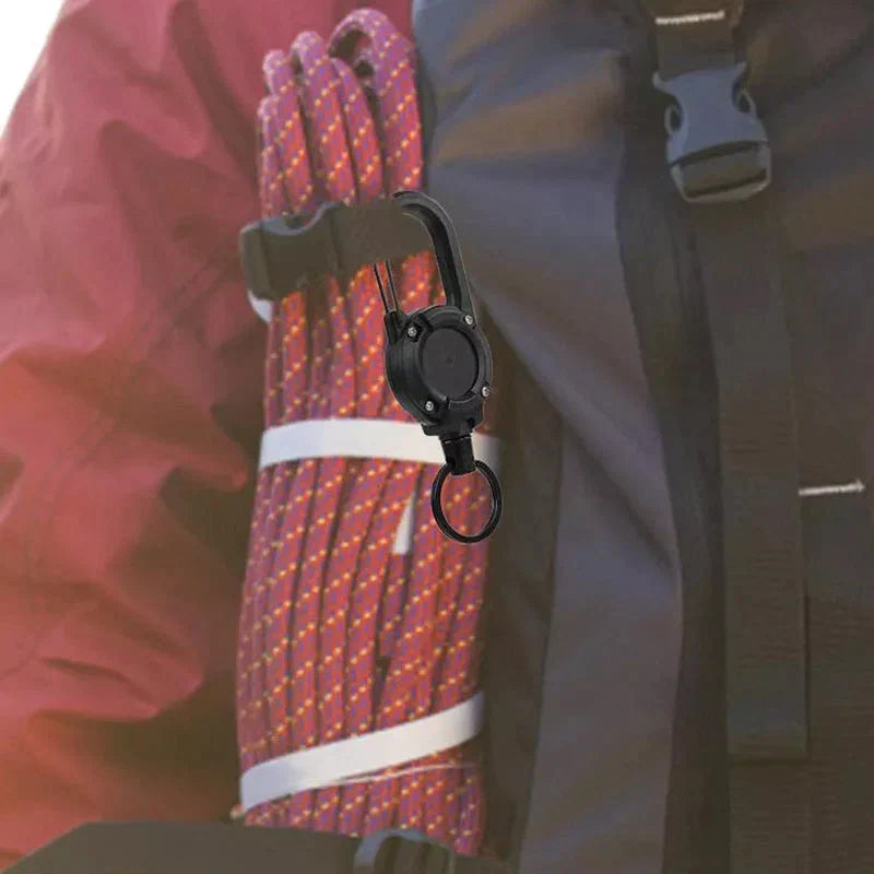 Taktisches Anti-Diebstahl Metall Kabel Schlüsselanhänger Ausziehbar Automatisch Outdoor Luya | Brehn
