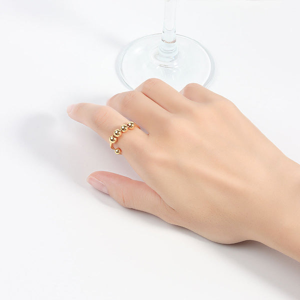 Brehn | 4 Beads Adjustable Anxiety Relief Ring
