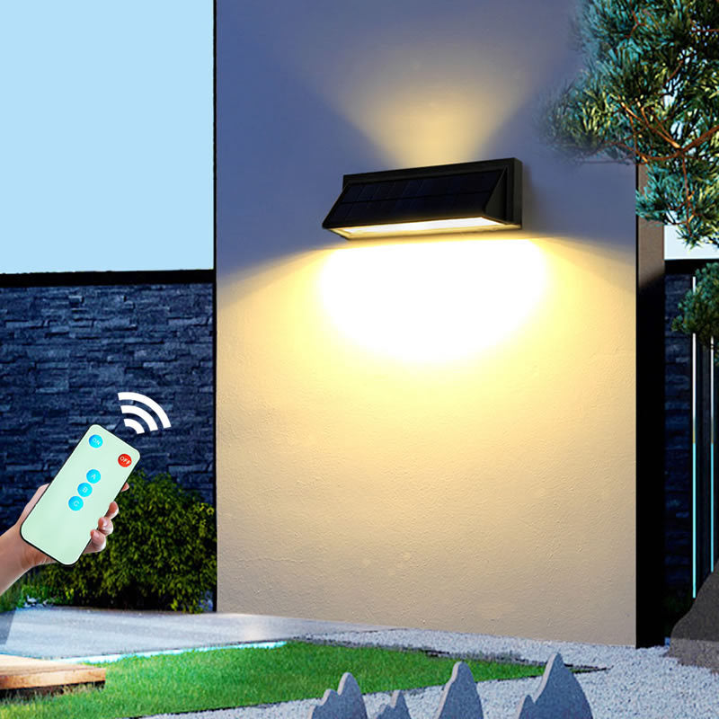 Outdoor Solar Waterproof Rechteckige Schräg LED Patio Wandlampe | Brehn