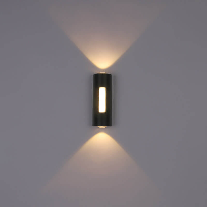 Moderner minimalistischer zylindrischer Design-LED-Außen-Wandleuchte Deko-Lampe | Brehn