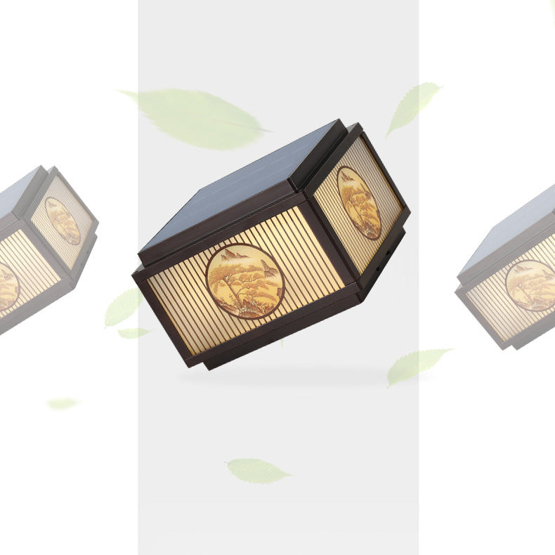 Modern minimalist Solar wasserdicht quadratisch Aluminium Glas LED Postkopflicht für Garten | Brehn
