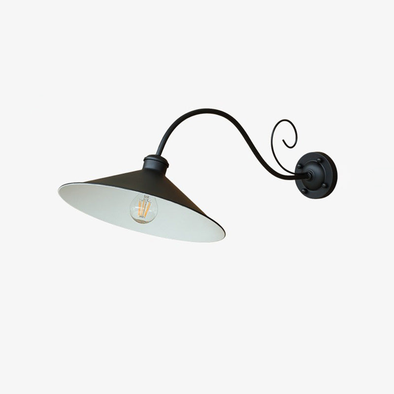 Zeitgenössische Retro Wasserdichte Eisen Runde 1-Licht Wand Sconces Lampe Für Garten | Brehn