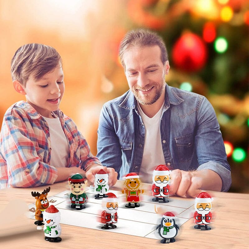 Brehn | 🎅Weihnachts-Wickelspielzeug, Nikolausstiefel-Geschenke, sortierte hüpfende gehende Aufziehspielzeuge