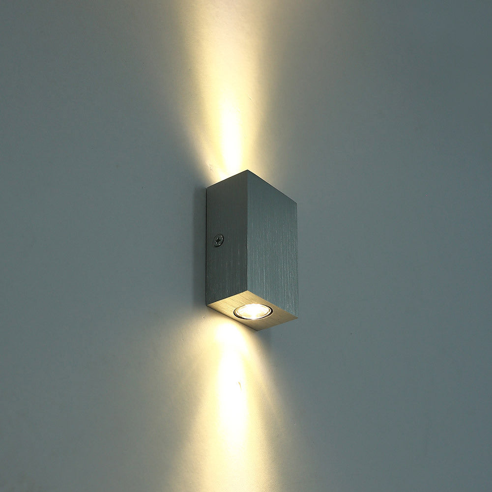 Moderne Einfachheit Wasserfest Aluminium Kubische LED Wandlampe Für Außenpatio | Brehn