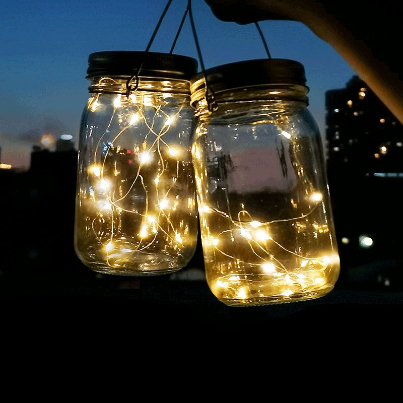 Moderne Art Deco Wasserdichte Solar Glas Edelstahl Kupferdraht Stern LED Lichterkette Außenbeleuchtung Für Garten | Brehn
