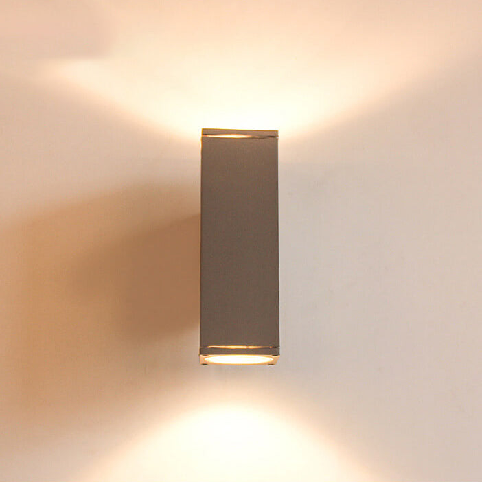 Quadratische LED-Wandleuchte für den Außenbereich, wasserdicht