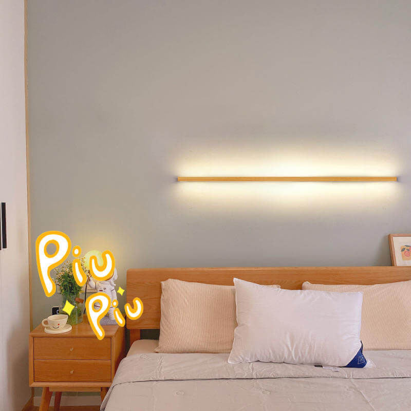 Brehn | ZenBeam Japanische LED Wandleuchte | Massivholz Design | Moderne Akzentbeleuchtung