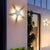 Moderne, schlichte LED-Wandleuchte aus Aluminium im Seestern-Design, wasserdicht, für die Terrasse