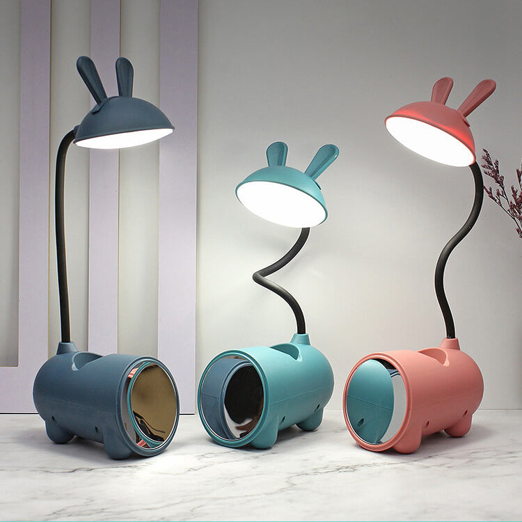 Kreative Cartoon-Hase-LED-Touch-USB-Stifthalter-Schreibtischlampe mit LED-Touch-USB-Stifthalter
