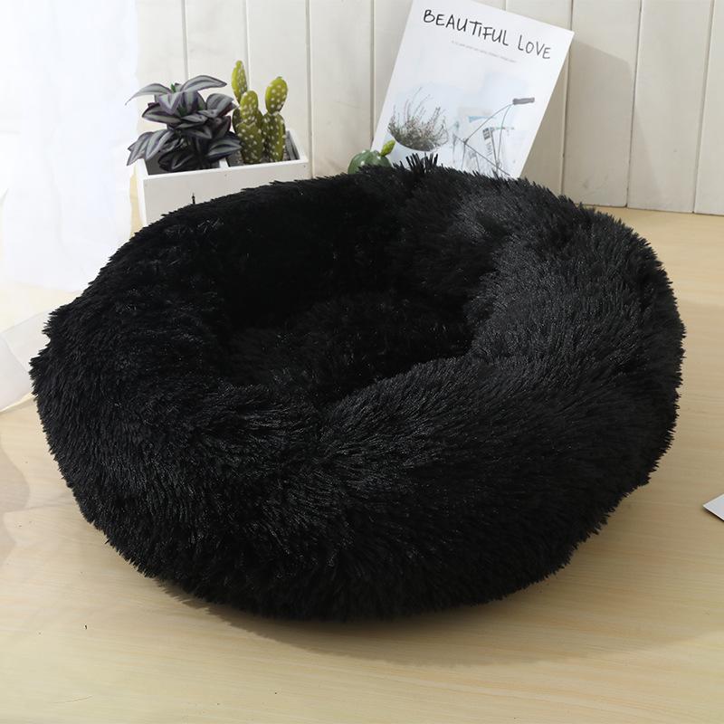 Weiches und beruhigendes Donut-Katzenkissen (schwarz, beige, grau oder rosa) | Brehn
