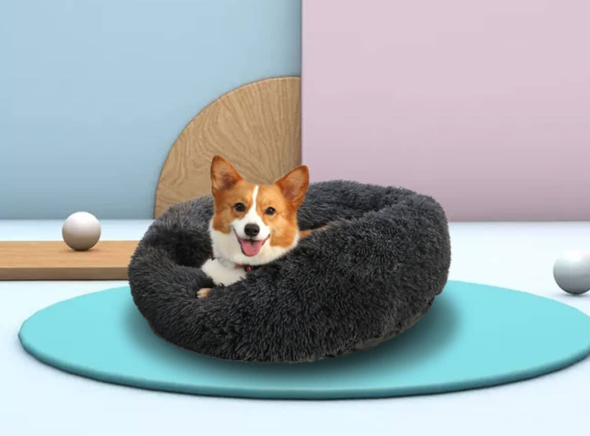 Weiches und beruhigendes Donut-Hundebett (Viele Farben) | Brehn