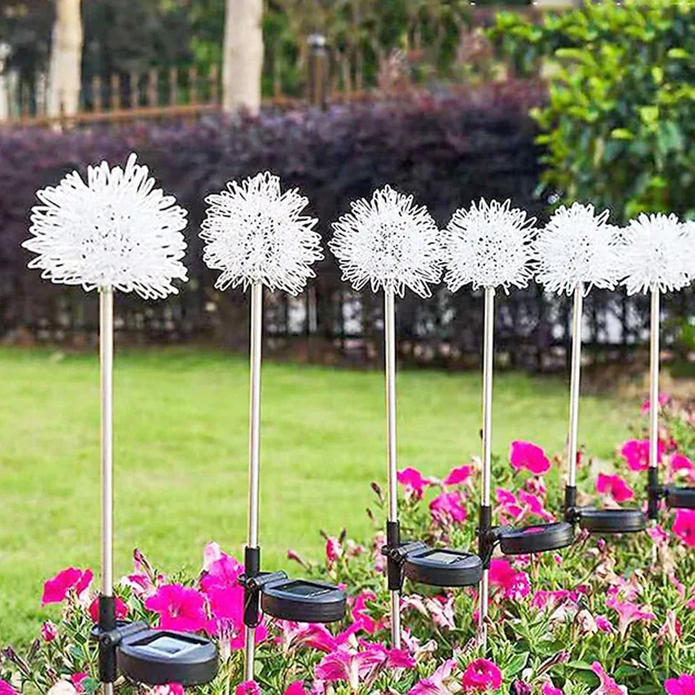 Solar LED Gartenlampe ( 2 Stück) Löwenzahn-Design mit Spieß | Brehn