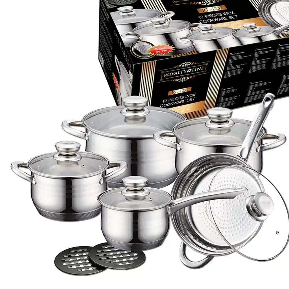 Royalty Line Topfset aus Edelstahl (12 Teile) | Brehn