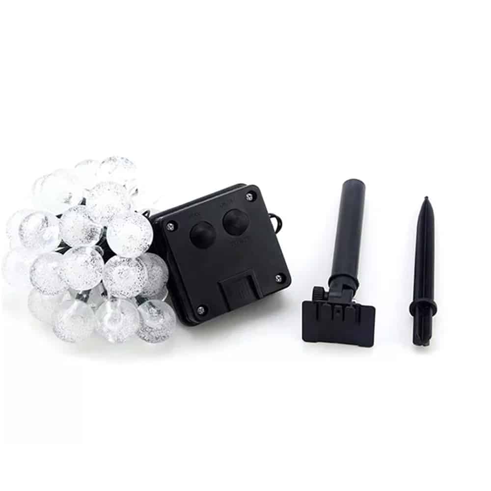 Solar-Lichterkette mit Kugelleuchten - 5M-20 LED / 7M-50 LED / 12M-100 LED | Brehn
