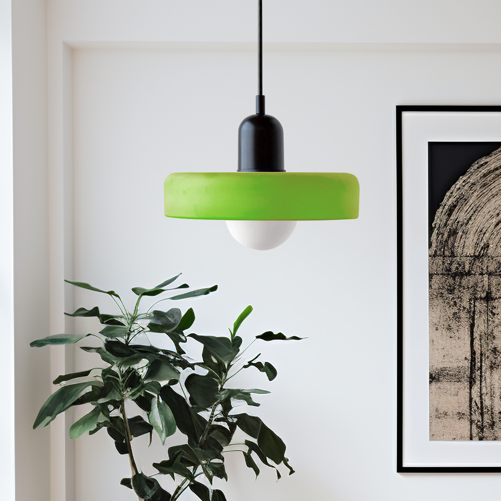 Farbenfrohe Bauhaus-Style Pendelleuchte - StiloGlas | Brehn