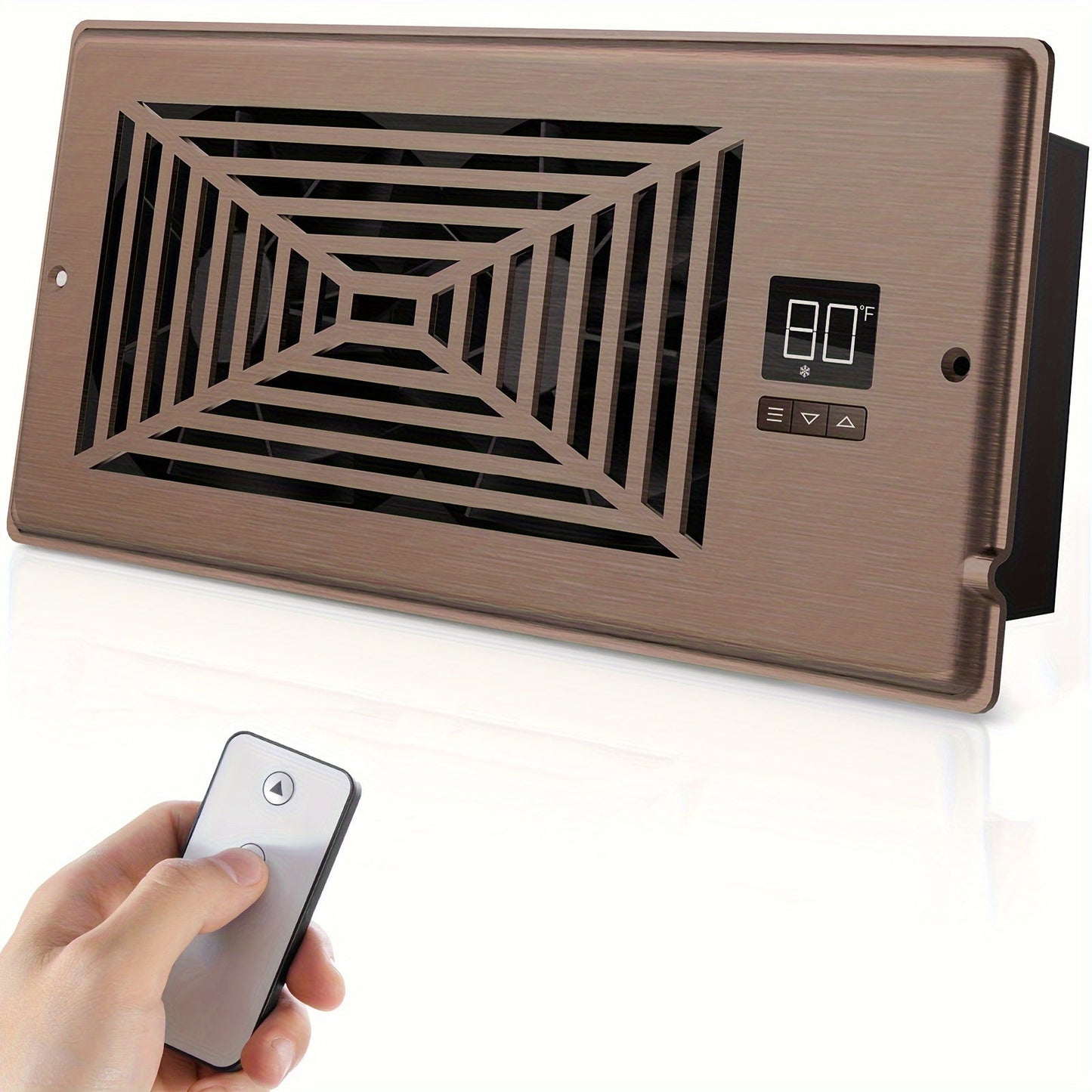 4" x 10" Smart Register Booster Fan – HVAC-Bauzubehör mit Fernbedienung, Thermostatsteuerung – Leiser Betrieb für effiziente Heiz- und Kühlleistung | Brehn