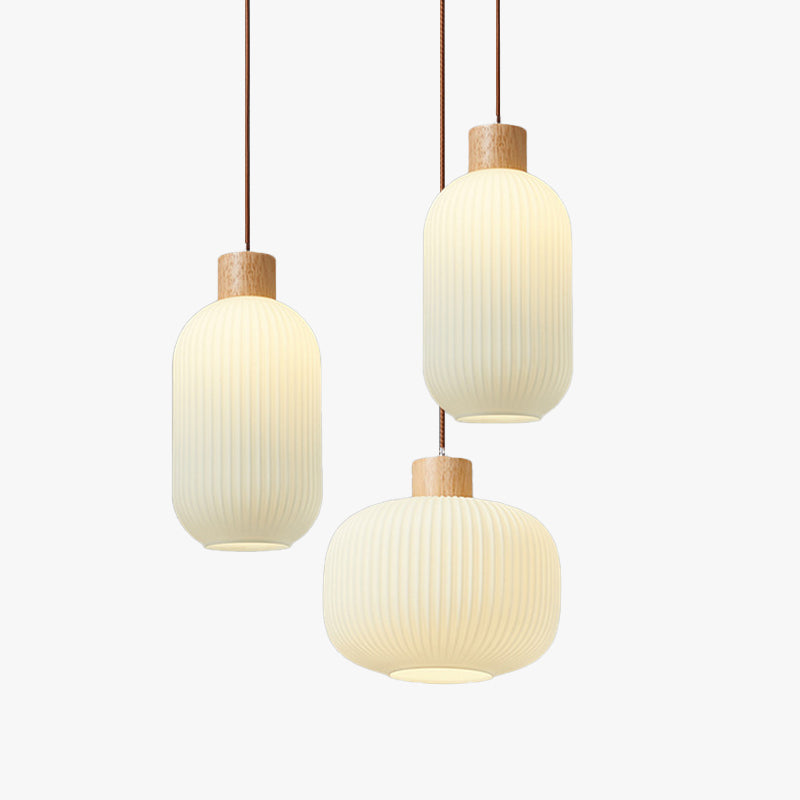 Brehn | VintageLight - Stilvolle Holz- und Glas-Pendelleuchte