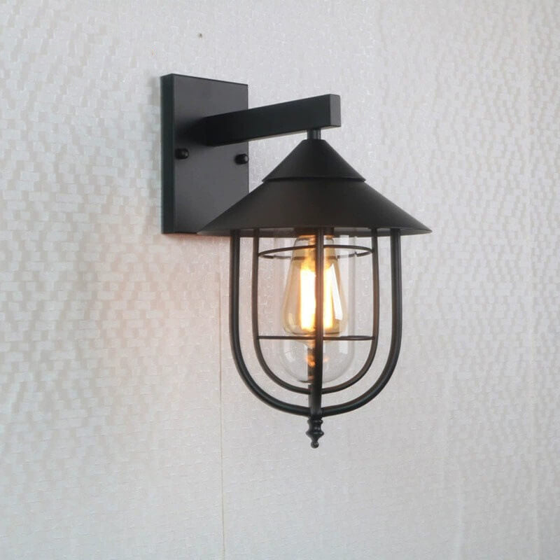 Vintage-Industrie-Wandleuchte aus Eisen für den Innen- und Außenbereich, 1-flammig