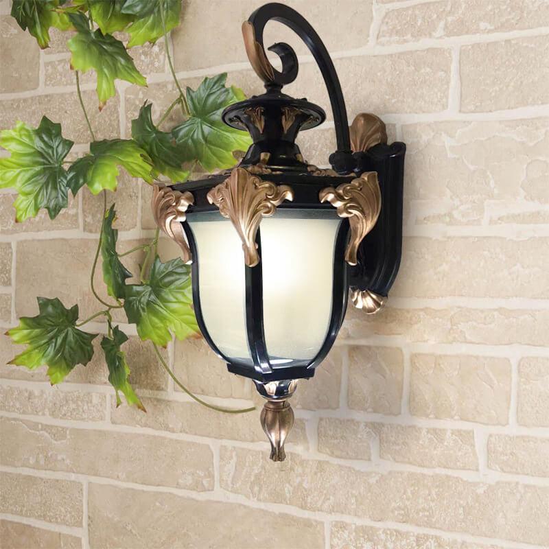Europäisches Retro-Laternen-Glas Außen wasserdicht 1-Licht Wandleuchte Lamp | Brehn