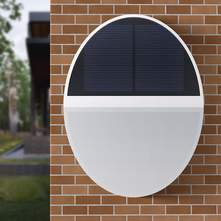 Solar Outdoor Waterproof Round Flat Body Radar Sensor LED Wall Sconce Lampe | Brehn