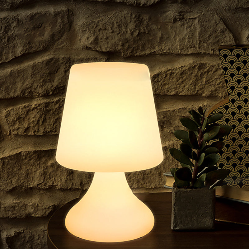 Moderne Minimalistische PE Becherform USB LED Tischlampe Nachtlicht für Außenpatio | Brehn