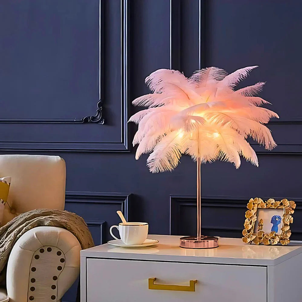 Atmosphärische Feder-Palmenbaum-Lampe - LumaPalm | Brehn