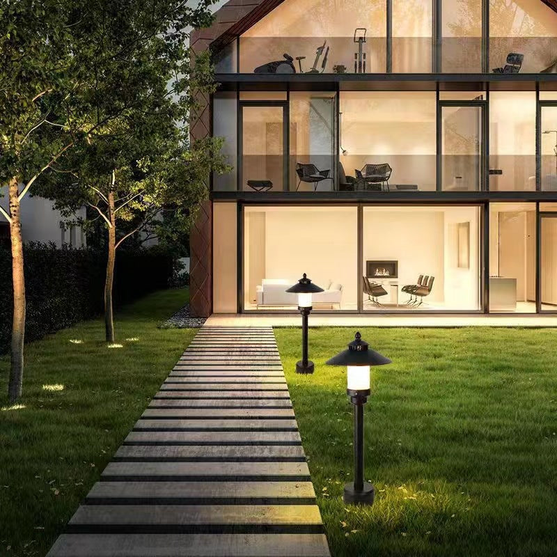 Modern minimalist Regenschirm wasserdicht Aluminium Marmor LED Außenleuchte für Garten | Brehn