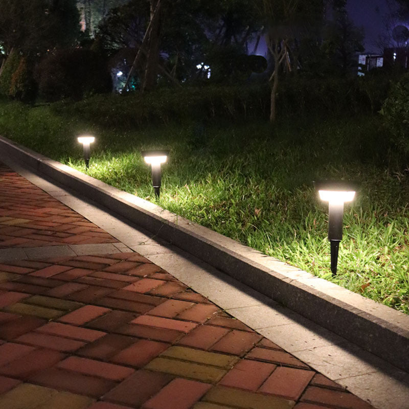 Moderne Einfachheit Wasserdichte Solar Ronde Aluminium Acryl Außenlichter Für Garten | Brehn