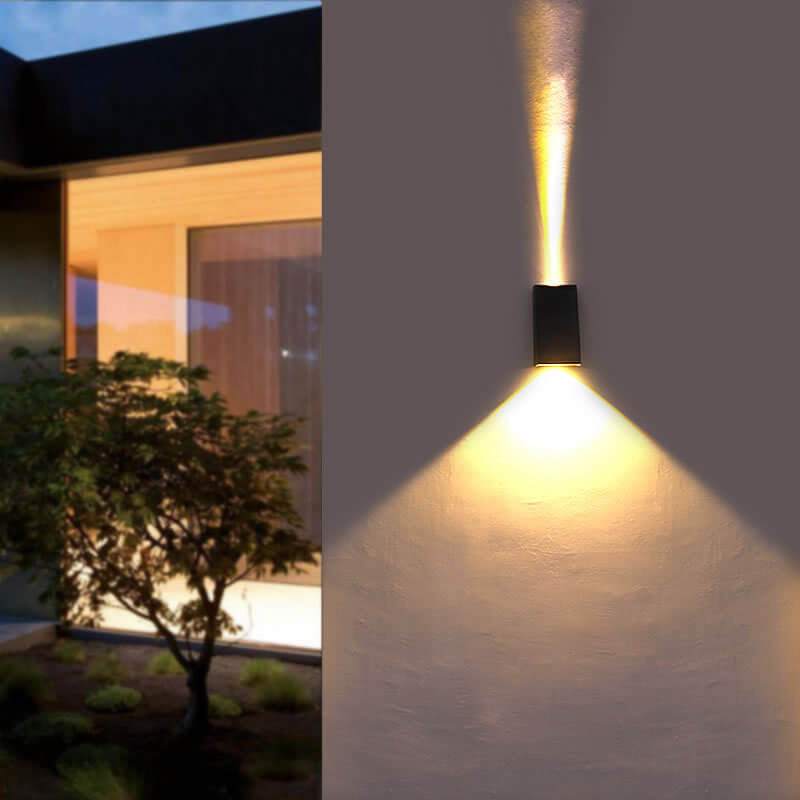 Solar Einfach Trapez Outdoor Wasserfest LED Wand Sconce Lampe | Brehn