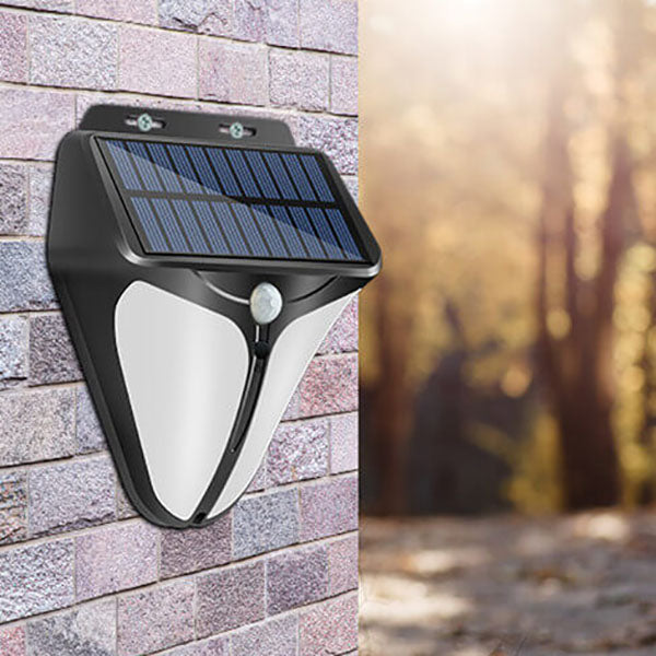 Brehn | Solar Intelligente Dreieck Außen wasserdichte Körper Sensor Patio LED Wandleuchte