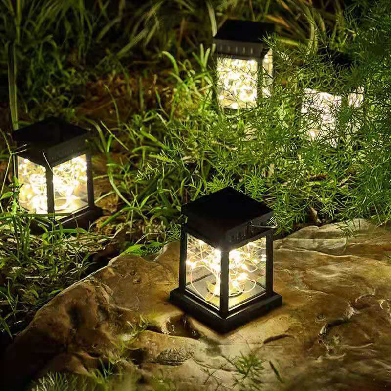 Moderne Minimalistische Solar Rechteckige Eisen Glas LED Außenleuchte Für Garten | Brehn