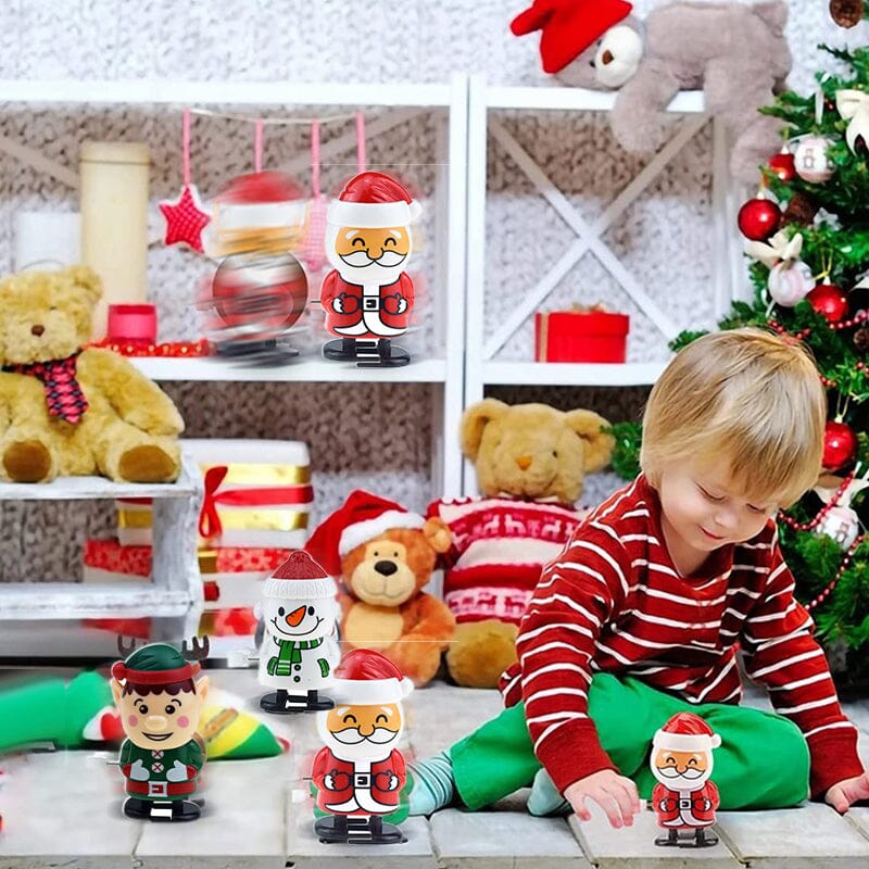 Brehn | 🎅Weihnachts-Wickelspielzeug, Nikolausstiefel-Geschenke, sortierte hüpfende gehende Aufziehspielzeuge