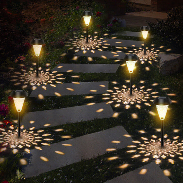 Moderne Solar Glas Kegel LED Außen Garten Bodeneinbau Landschaftslicht | Brehn