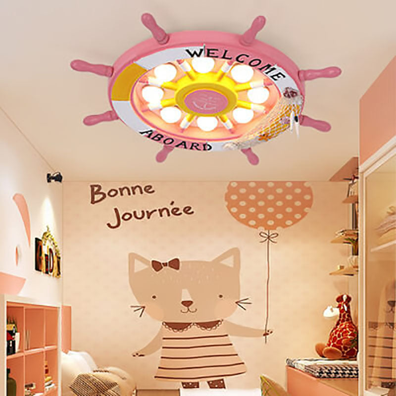 NautiGlow LED-Deckenleuchte für Kinderzimmer | Segelboot-Design | Cartoon-Stil | Stimmungsbeleuchtung