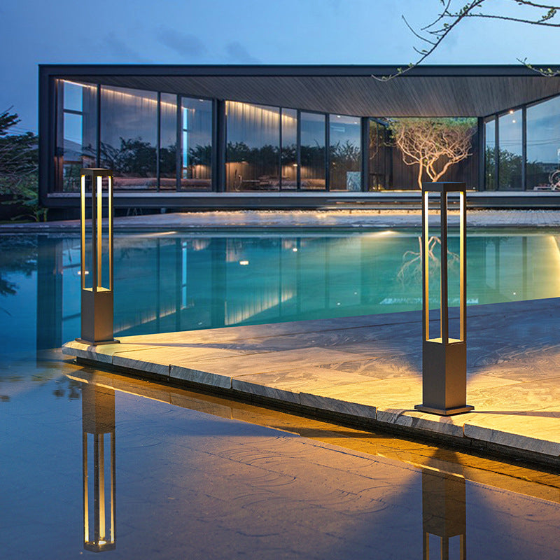 Modern Minimalist Wasserdichter Zylinder Quadrat Aluminium LED Landschaftslicht Für Garten | Brehn