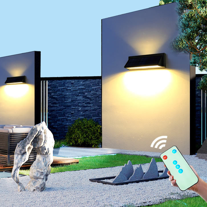 Outdoor Solar Waterproof Rechteckige Schräg LED Patio Wandlampe | Brehn