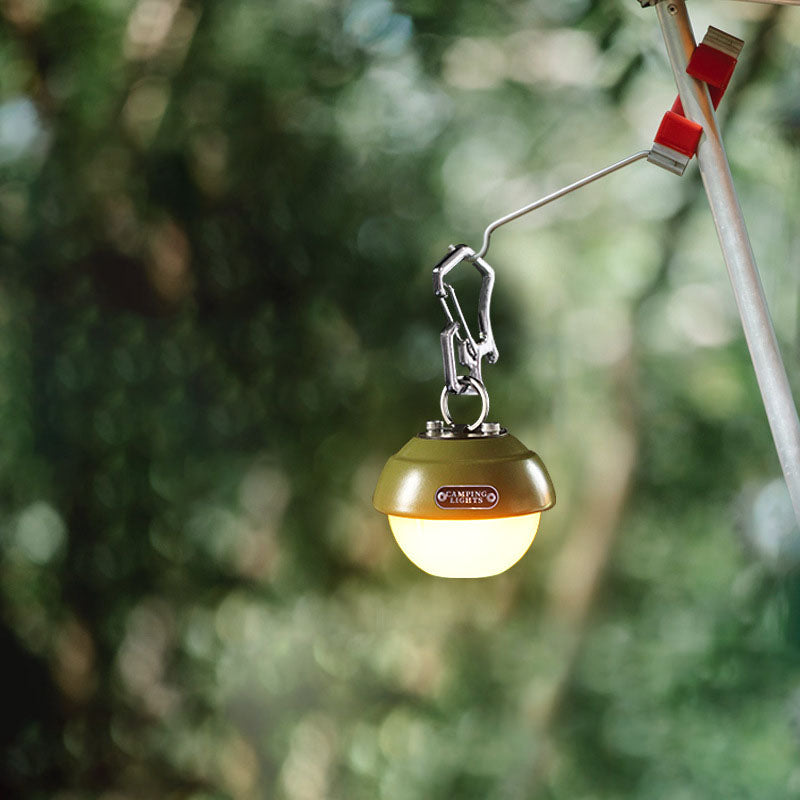 Zeitgenössische kreative wasserdichte Orb-Metall-PC-LED-Camping-Außenleuchte für Außenpatio | Brehn